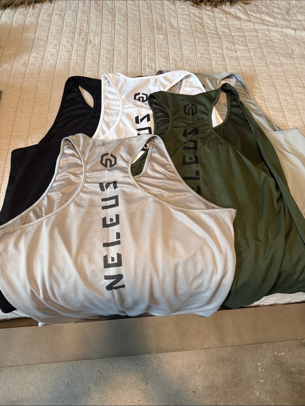 Men’s Performance Racerback Tank – Olive, Black, White, Gray, Dark Gray - Five P